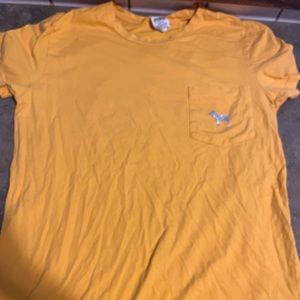 Yellow pink T-shirt with studded back